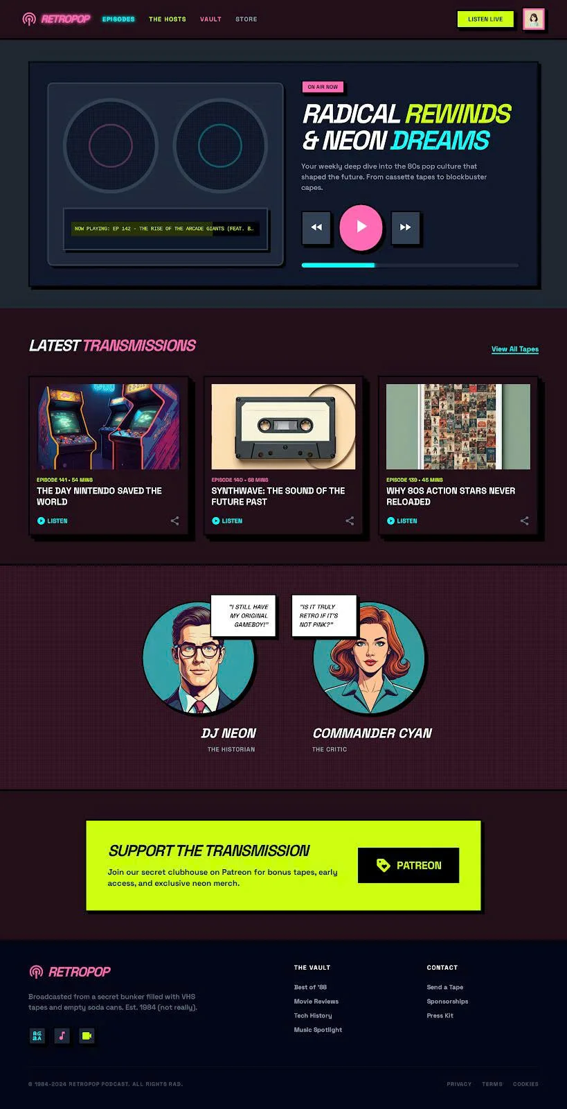 Website hoạt hình tối màu 2