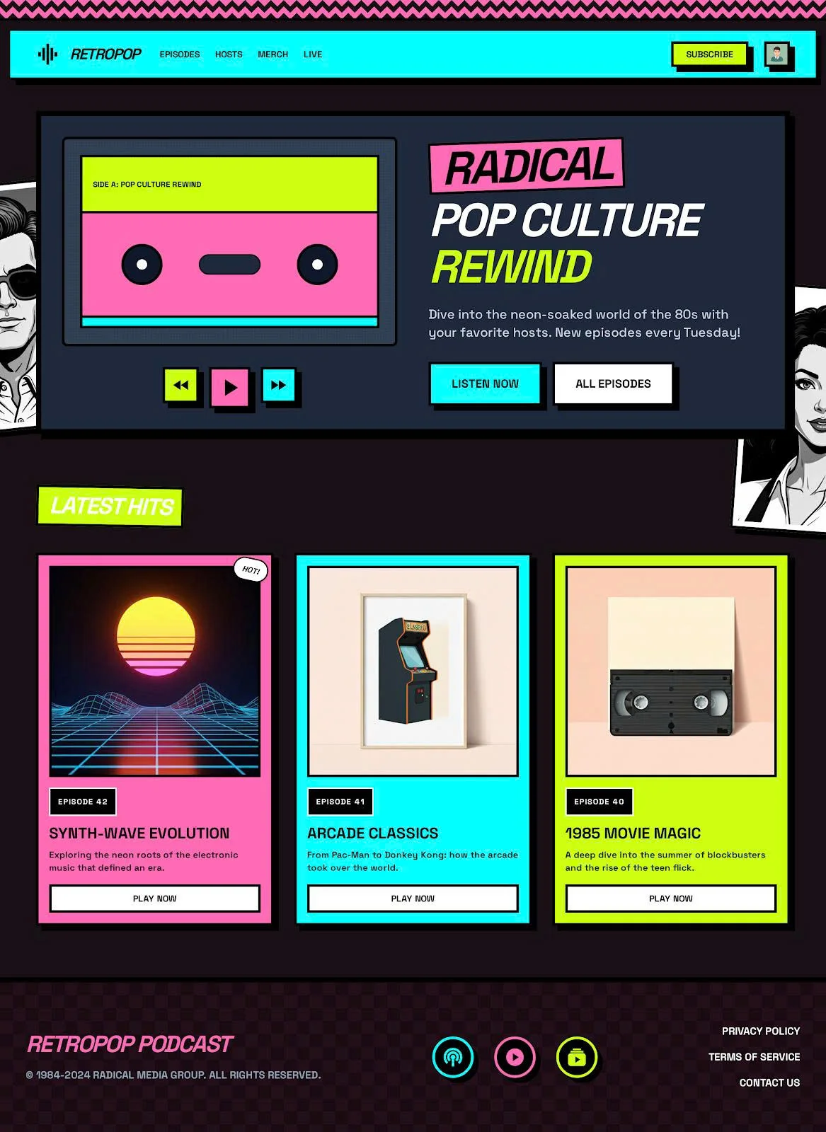 Website hoạt hình tối màu